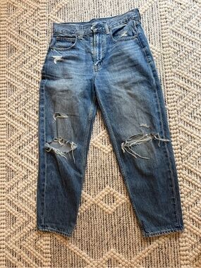 GAP Barrel Jean High Rise - Light Blue Denim